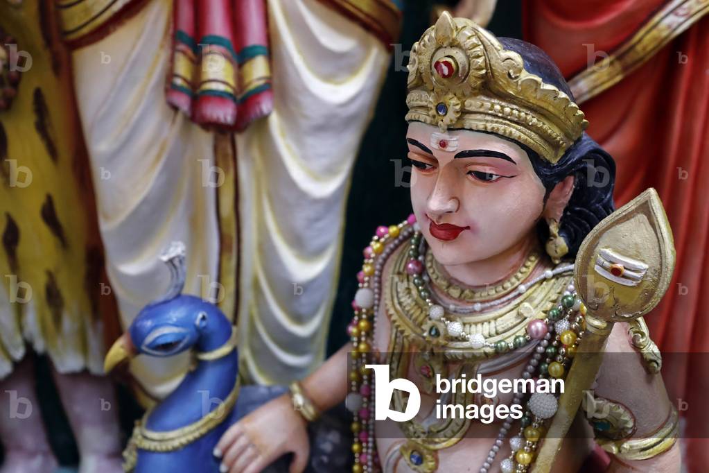 Sri Mahamariamman Hindu Temple, Durga, the hindu goddess of war, Kuala Lumpur, Malaysia (photo)