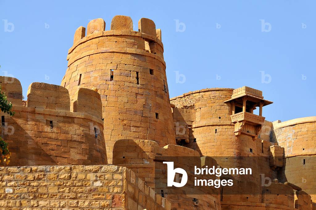 India, RAJASTHAN, JAISALMER : Remparts, towers and fortifications of Jaisalmer (photo)