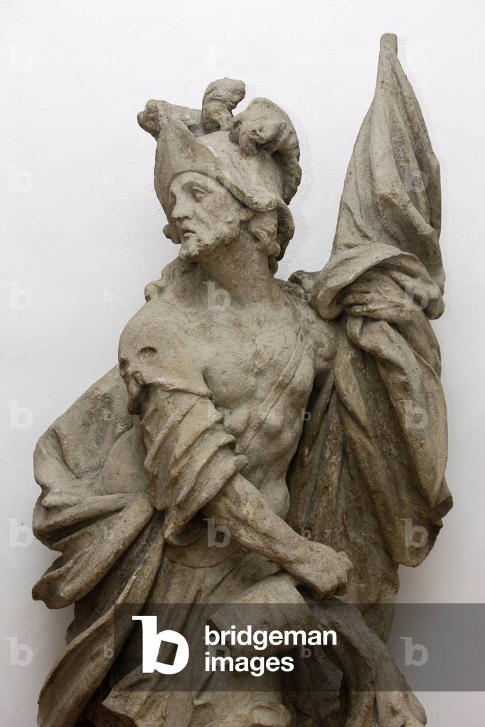 18th century statue of Saint Florian in Kiscelli Muzeum, Budapest, Hongrie