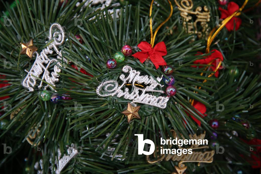 Decorated Christmas tree. Vietnam
