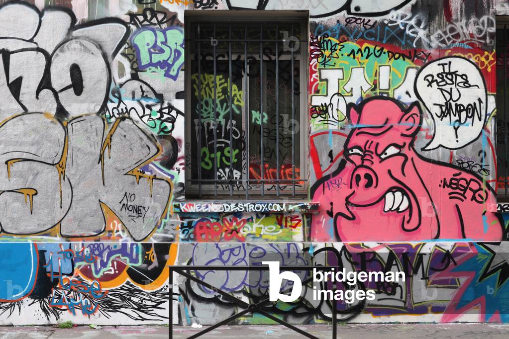 Wall painting Paris France