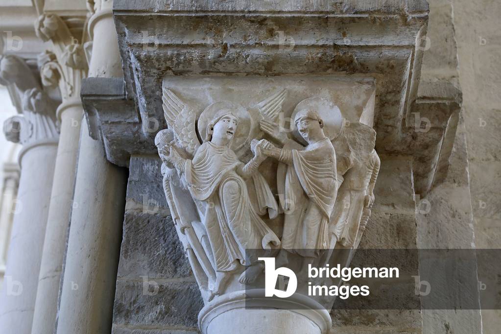 Saint Mary Magdalene basilica, Vezelay, France. Capital