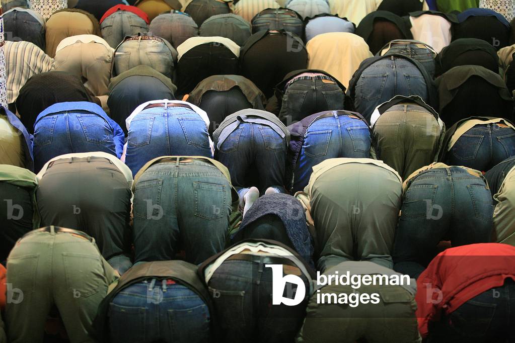 Friday prayer in Bordeaux mosque Bordeaux France