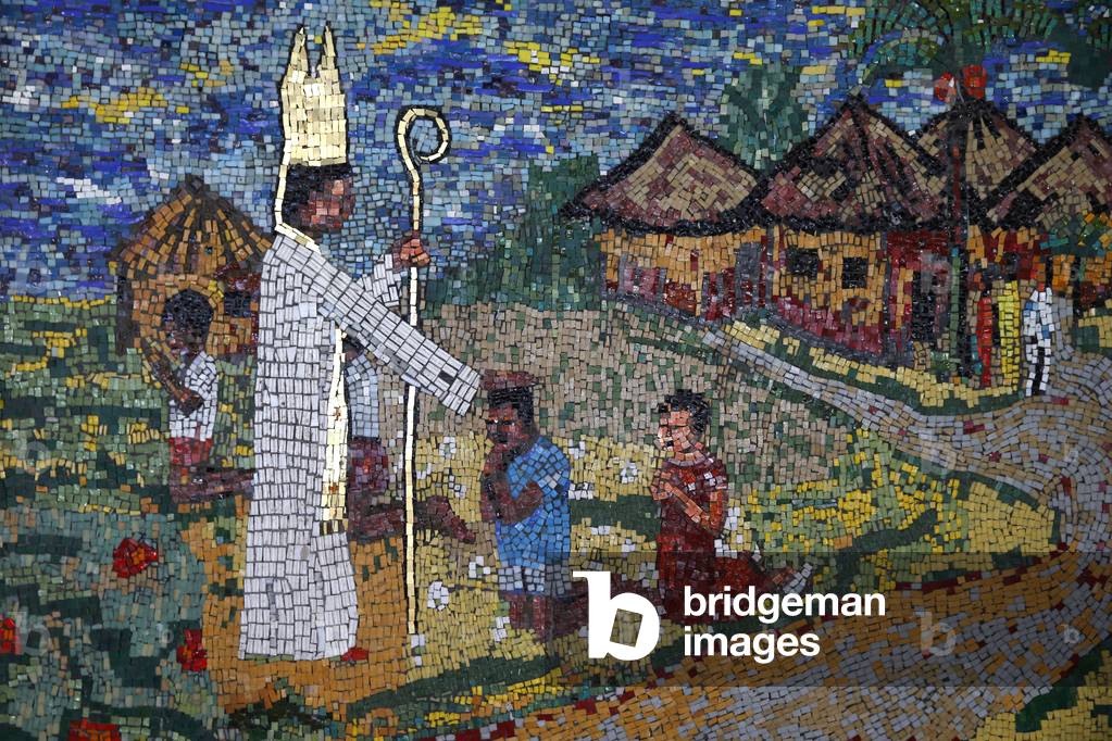 Saint Paul's catholic cathedral, Abidjan, Ivory Coast, Mosaic, 2017 (photo)