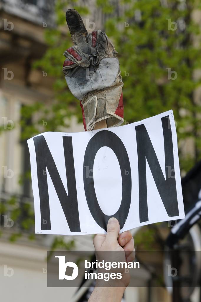 Demonstration against the French government policy of austerity, Paris, France