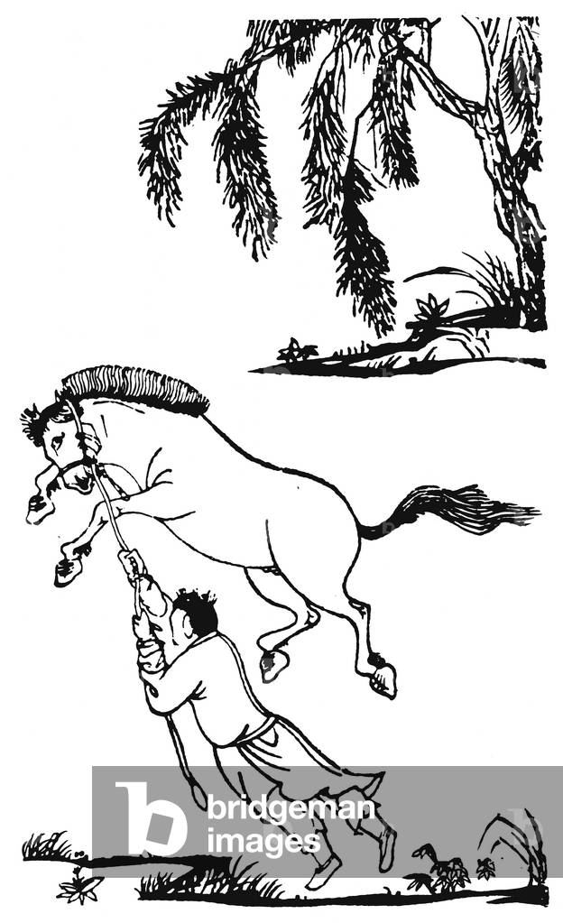 Horse herding (print)