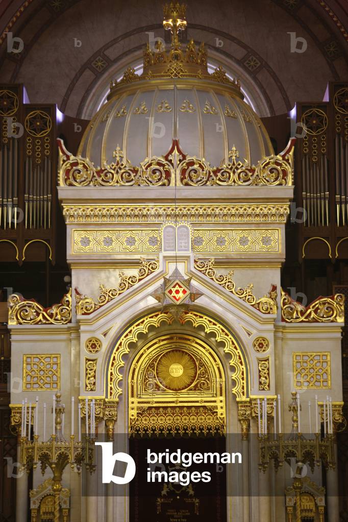 Interior of the Great Synagogue in Budapest (Dohany Street Synagogue)., Budapest, Hongrie