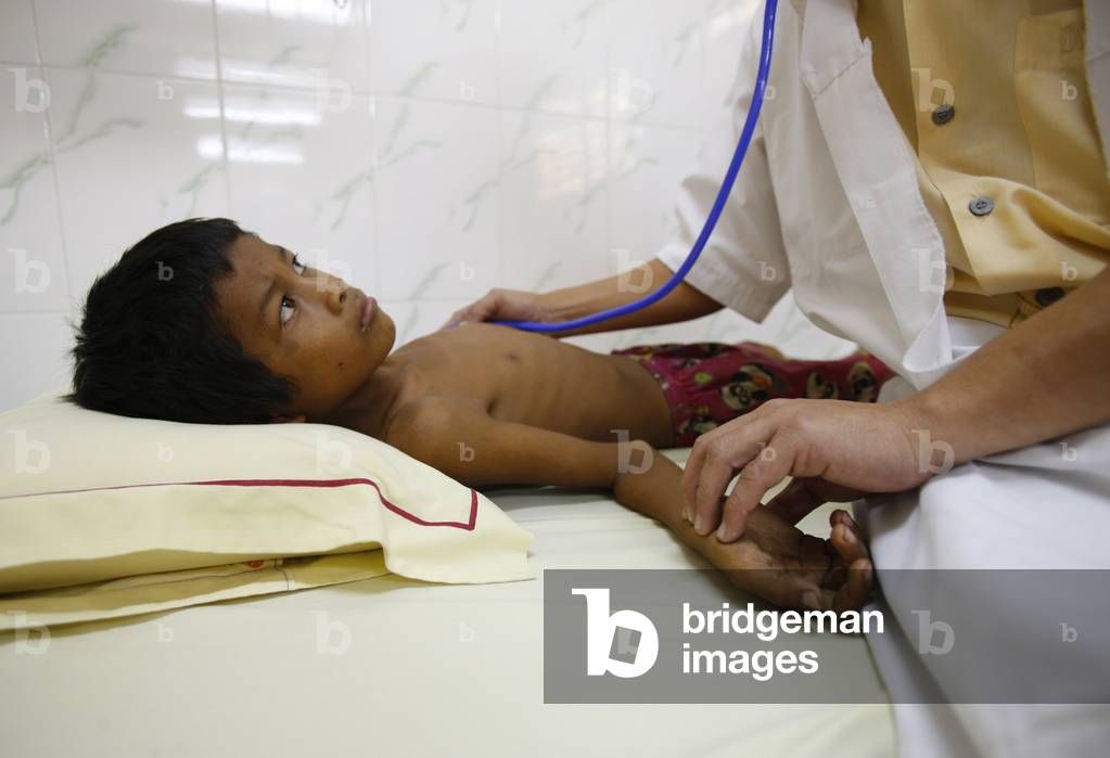 Children's ward in Phnom Penh cardiac hospital, Phnom Penh, Cambodia