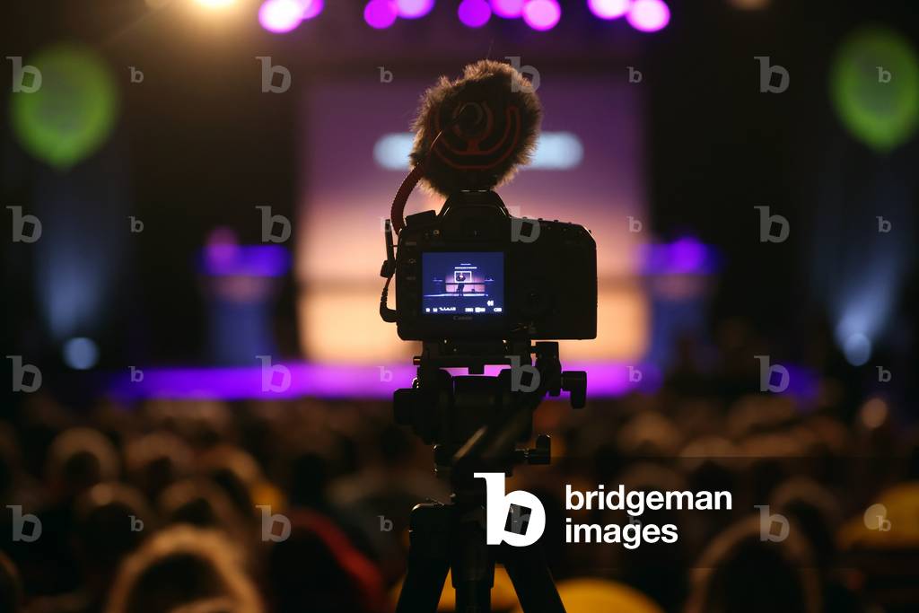 Festival Mont-Blanc d'humour 2020. Close-up of digital digital camera.  Saint Gervais. France.