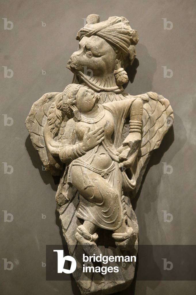 The Victoria and Albert Museum. Garuda abducting Queen Kakati. 200-400. Kushan period. Schist. Gandhara/Northwest Pakistan. United kingdom