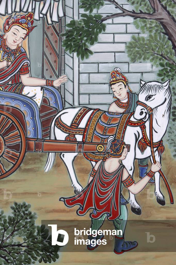 Life of BuddhaAt the age of 29, Siddhartha left his palace in order to meet his subjects, Seoul, Coree du Sud