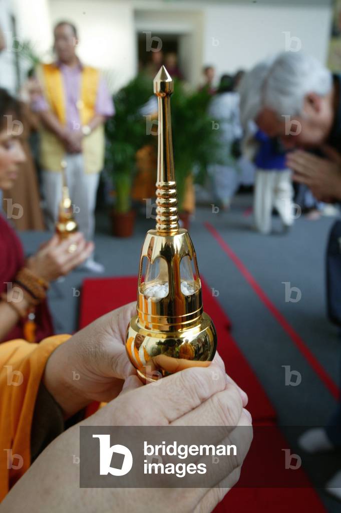 Buddhist ceremony. Buddhist relics, Paris, France