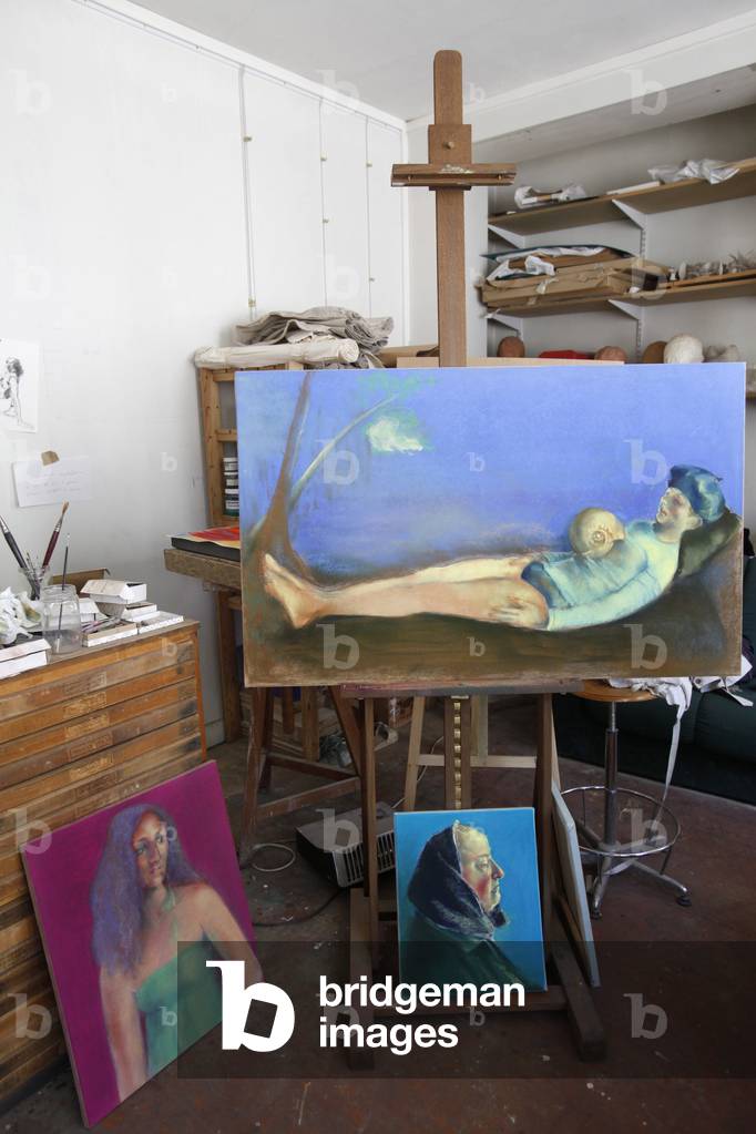 Painter Jeanne Lorian's workshop, Paris, France