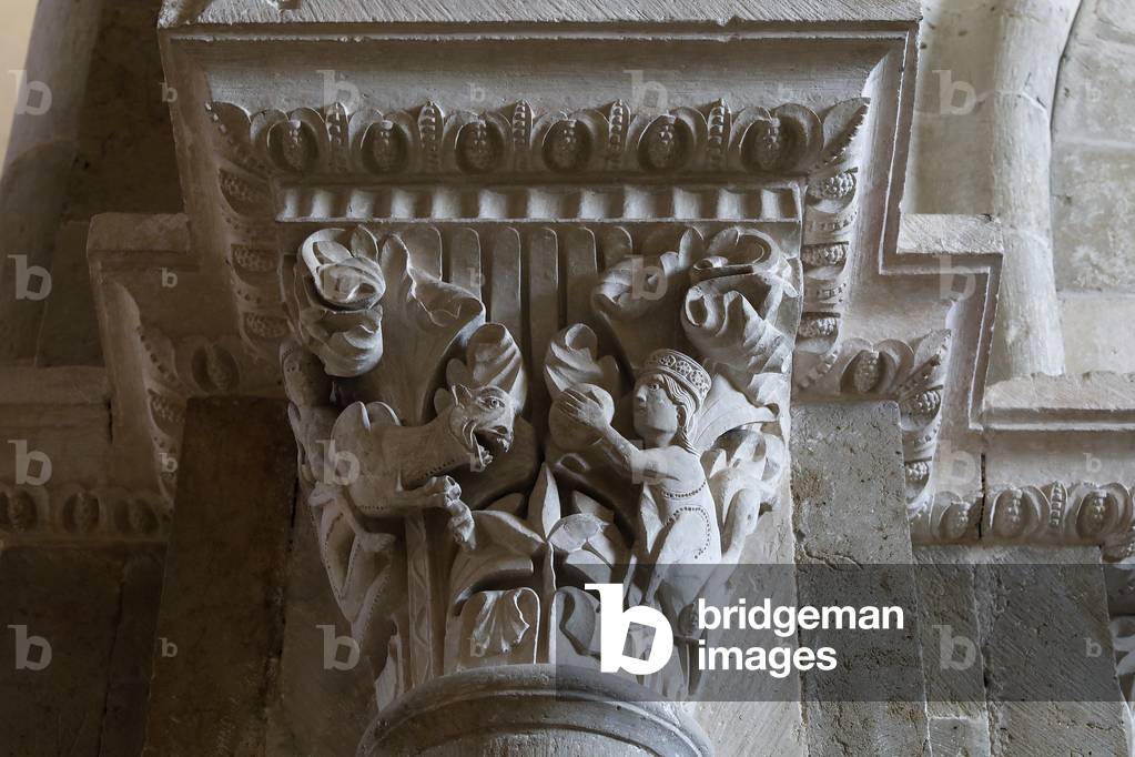 Saint Mary Magdalene basilica, Vezelay, France. Capital