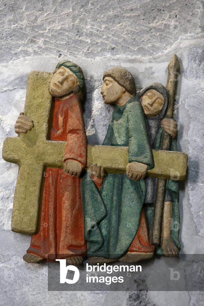 Notre Dame d'Orcival basilica, Orcival, France, Station of the cross (photo)