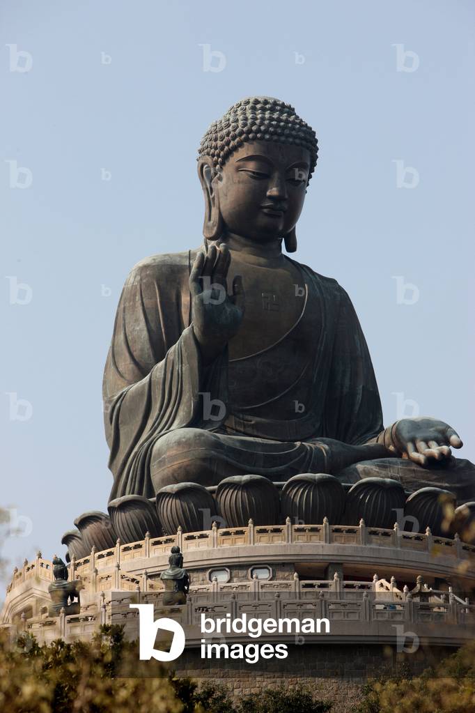 Po Lin Monastery. Statue of the Buddha, the largest in Asia. Tung Chung China