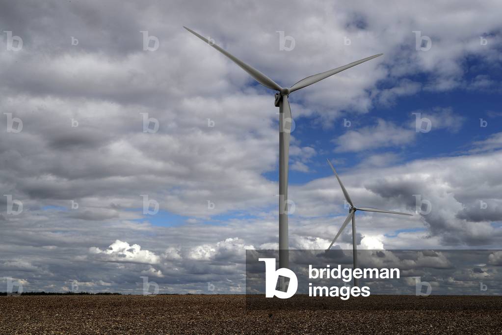Wind power or wind energy is the use of wind to provide the mechanical power through wind turbines to turn electric generators.  France.