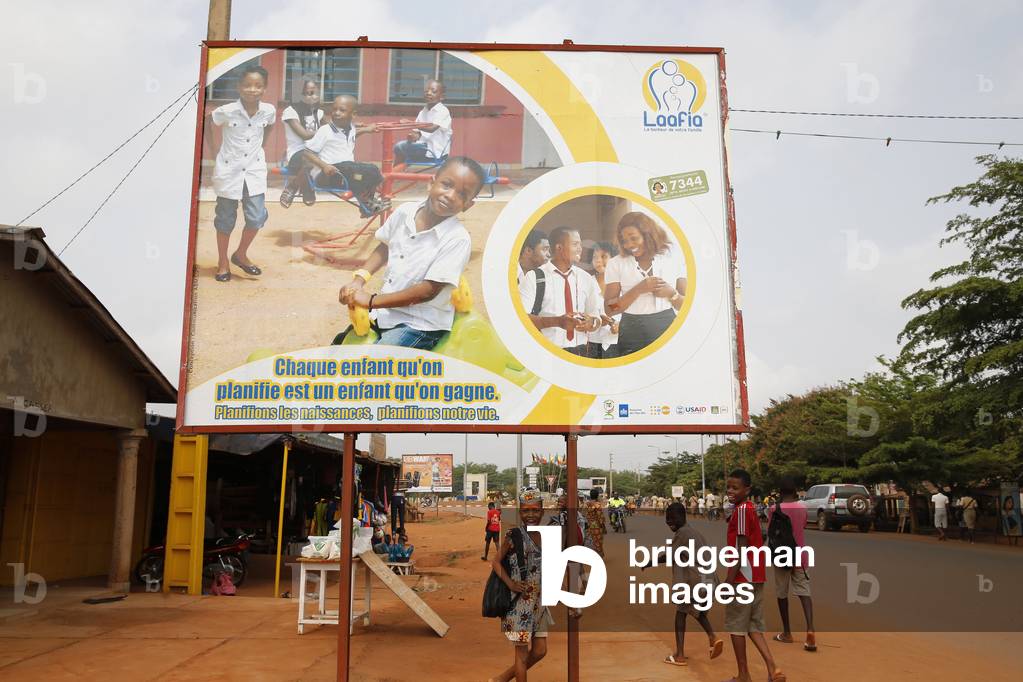 Family planning advertisement, Bohicon, Benin