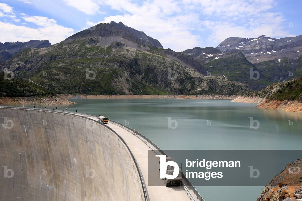 The reservoir of Emosson lake in the canton of Valais, , Emosson, Switzerland