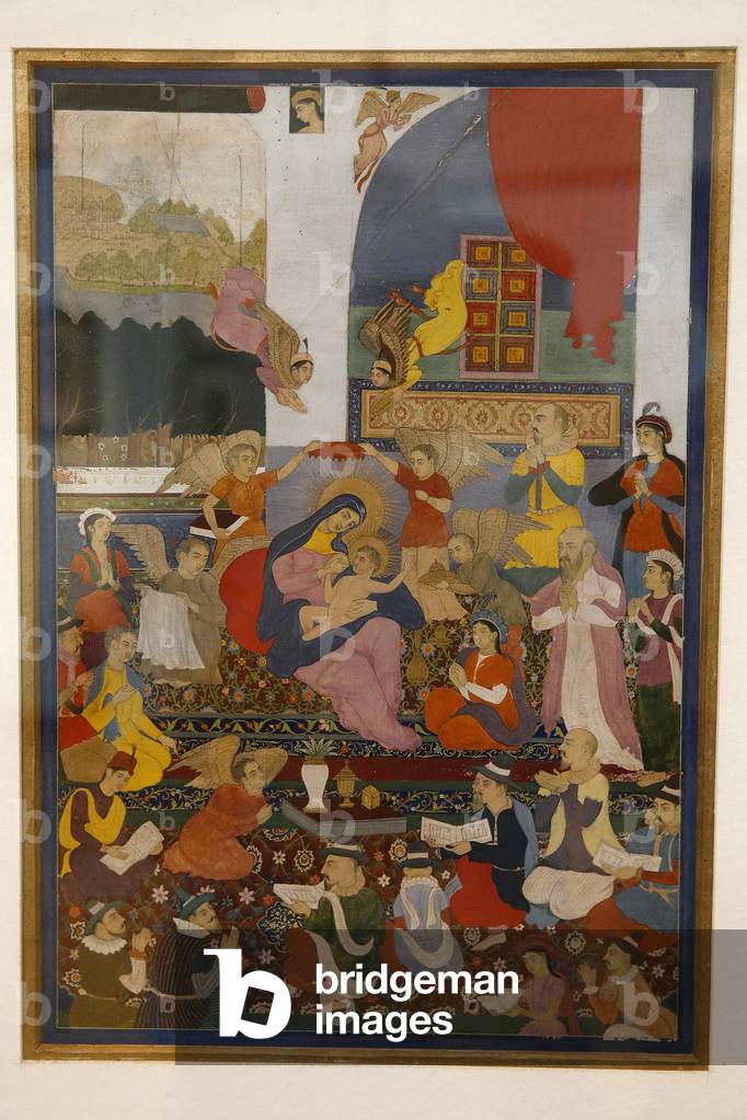 Miniature depicting the Virgin Mary breast feeding Jesus, India (photo)