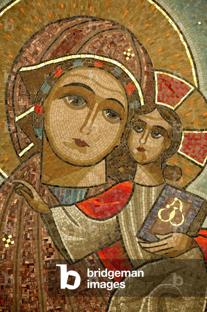 Monastere copte de la Sainte Vierge et de saint Jean Kame. Vierge a l'enfant.