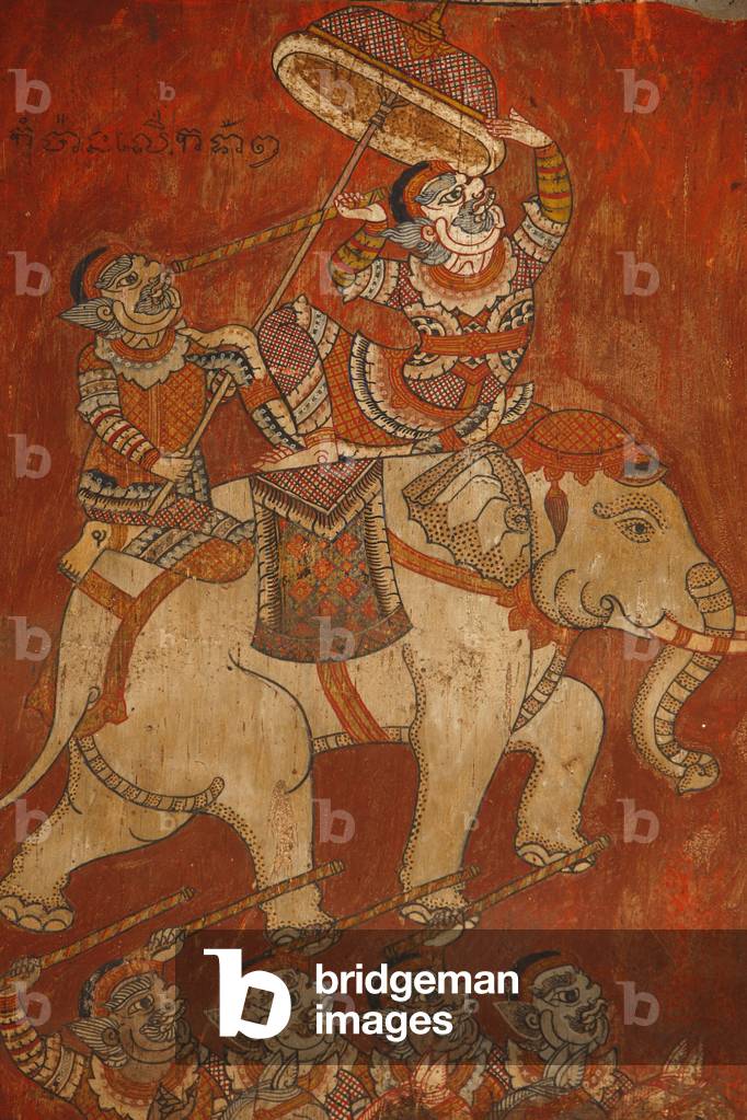 Wat Bo, Siem Reap Mural painting of the Ramayana, Siem Reap, Cambodia