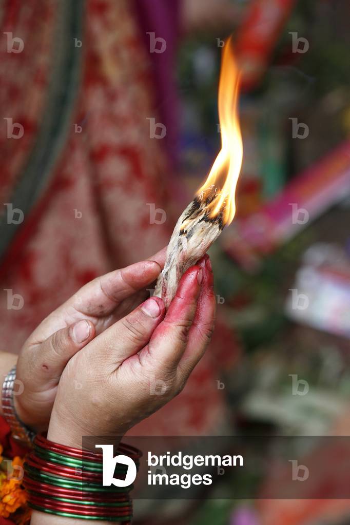 Hindu prayer, Dakshin Kali, Nepal