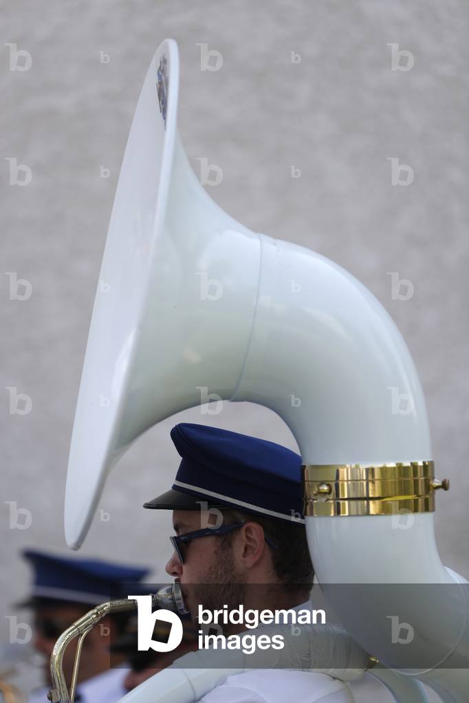 The Renaissance : Saint-Gervais and Domancy. Marching band. France.