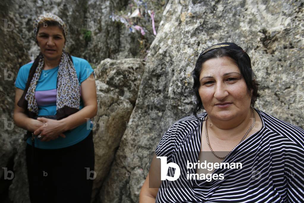 Pilgrims on Besh Barmaq mountain, Azerbaidjan