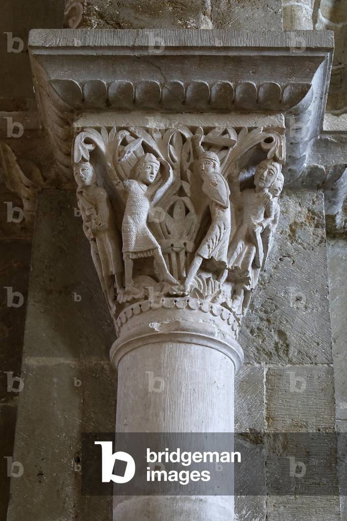 Saint Mary Magdalene basilica, Vezelay, France. Capital