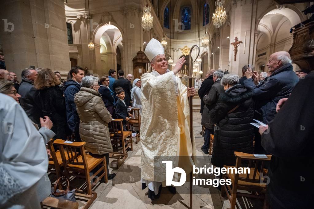 Ordination of Mgr Bruno Valentin in Saint Louis cathedral, Versailles, France, Blessing, 2019 (photo)