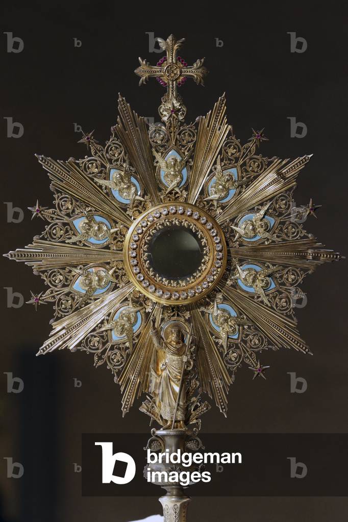 Ars-sur-Formans, Ain, France - Ars-sur-Fromans. Sanctuary-Shrine of Jean-Marie Vianney (the Cure d'Ars). Monstrance.