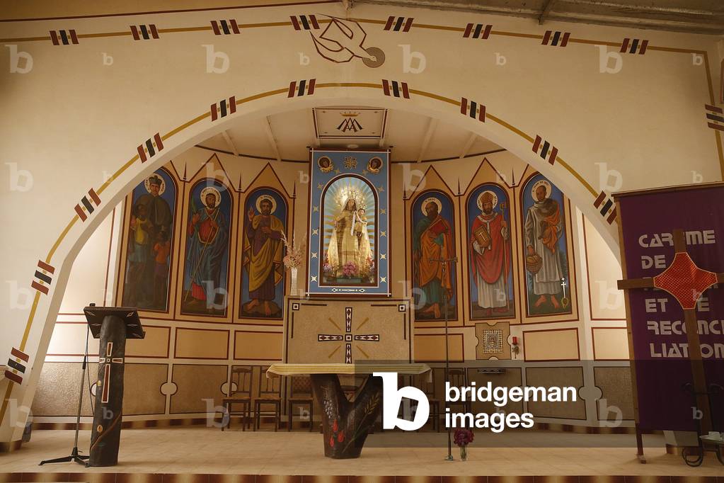 Savoigne, Saint Louis, Senegal, le 27/2/2015 - Savoigne catholic church.