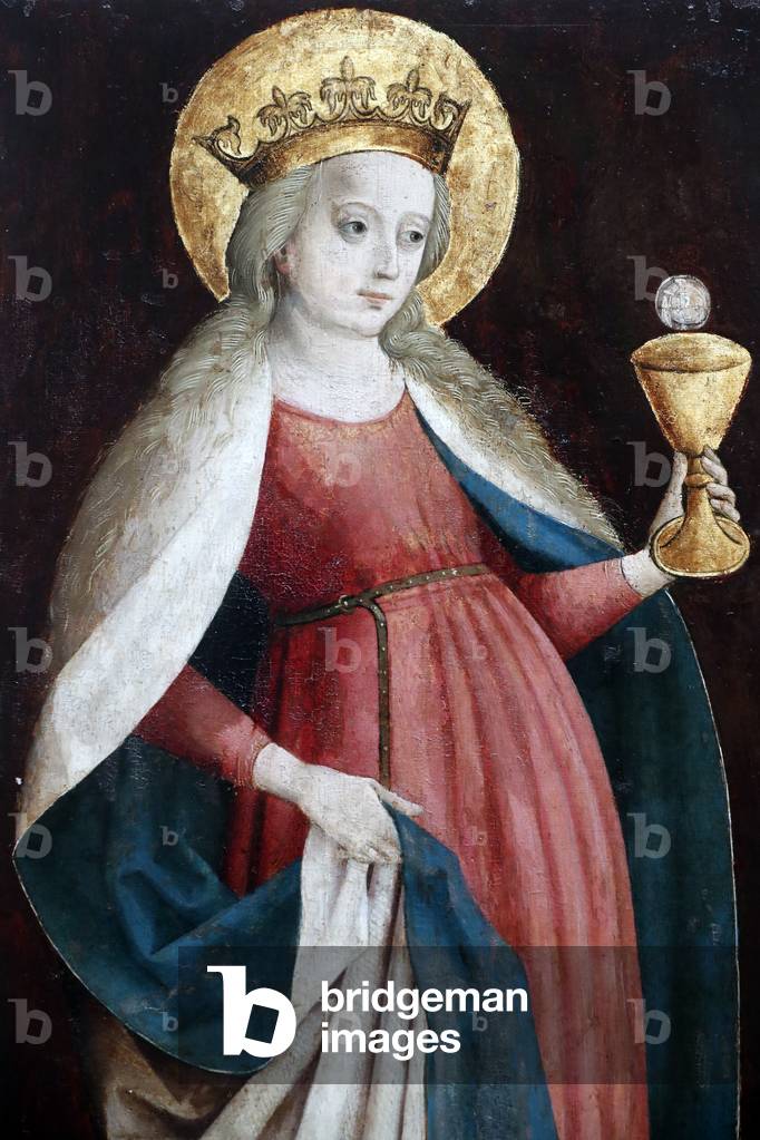 St Barbara (oil on wood)