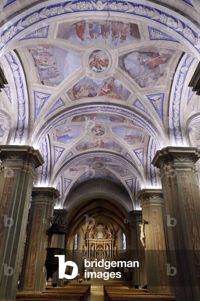 Saint-Jean Baptiste church, Frecoes : Stories of St John the Baptist,  Megeve, France. (photo)