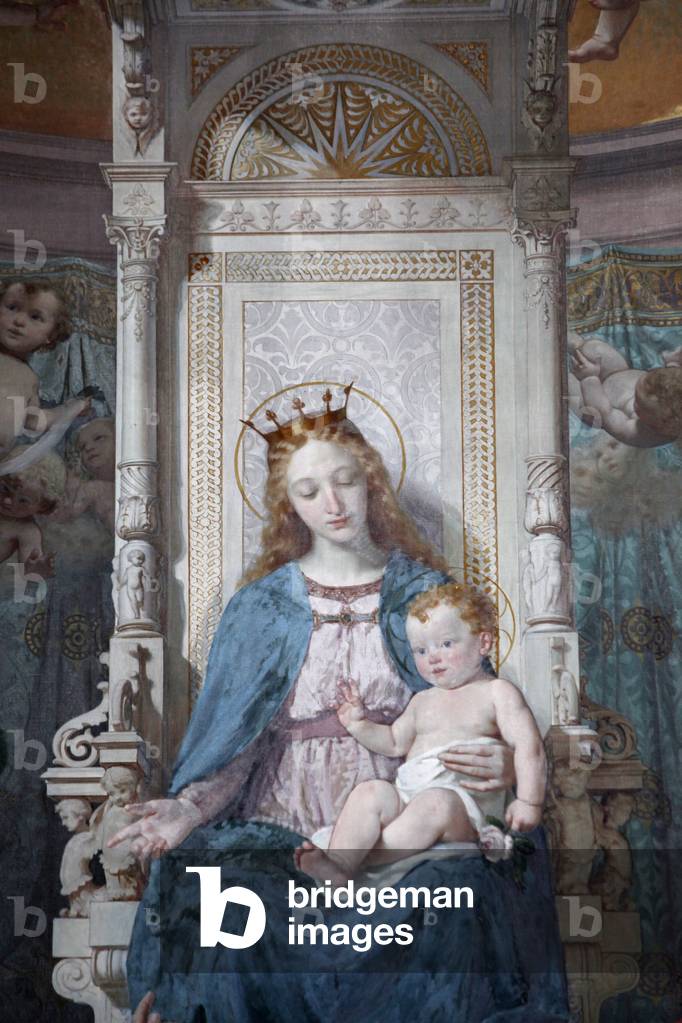 Virgin and child painting in San Filippo Neri church, Turin, Italy