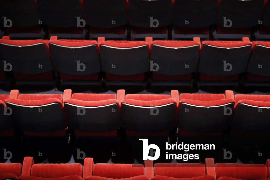 Empty red seats in theater.  Saint Gervais. France.