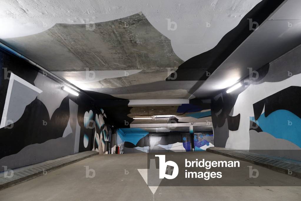 2 KM 3 Saint-Gervais Mont-Blanc contempory art platform, Street art, Work realized by Satone ( Spain ), France (photo)