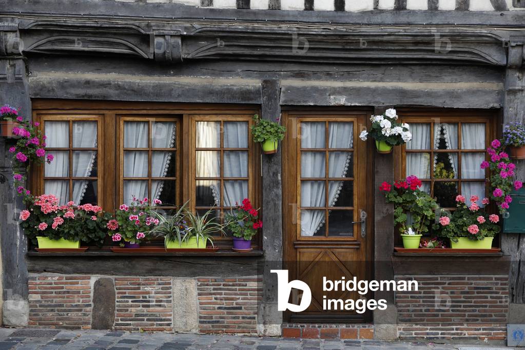 Timber-framed house in Bernay, Eure, France.