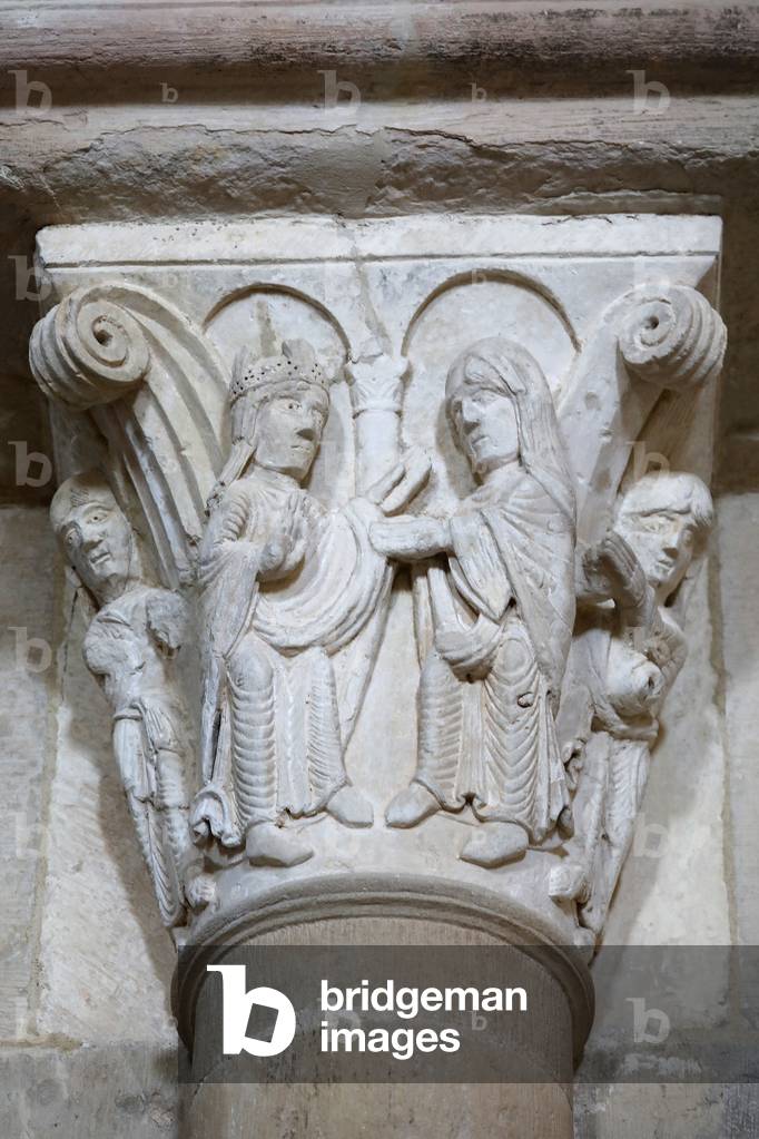 Saint Mary Magdalene basilica, Vezelay, France. Capital