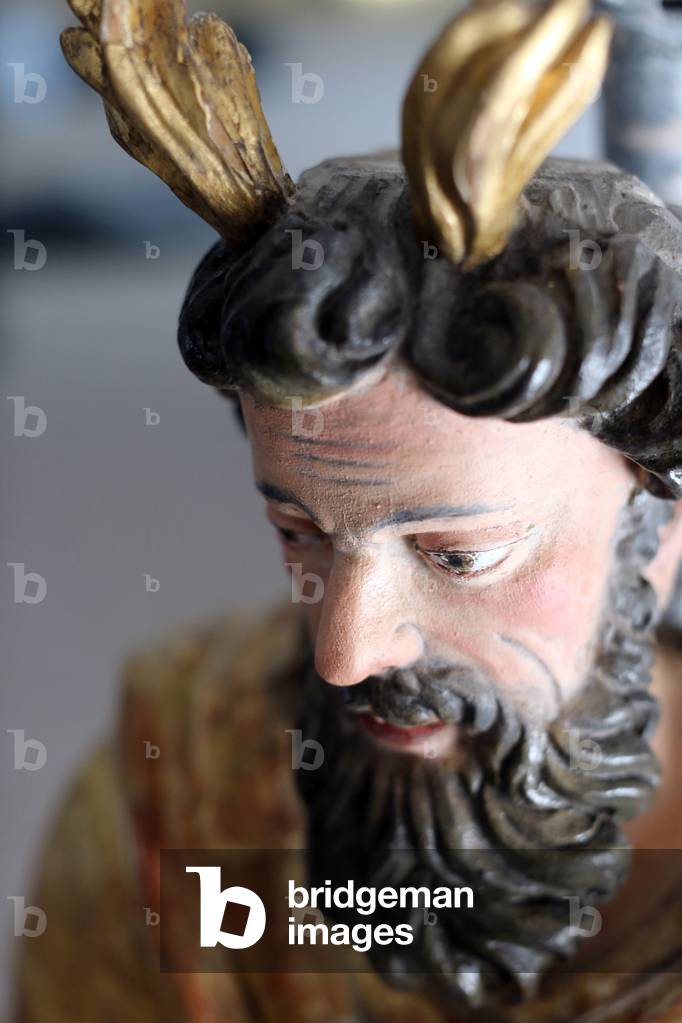 Restoration of Saint Gervais baroque church. Moses. France