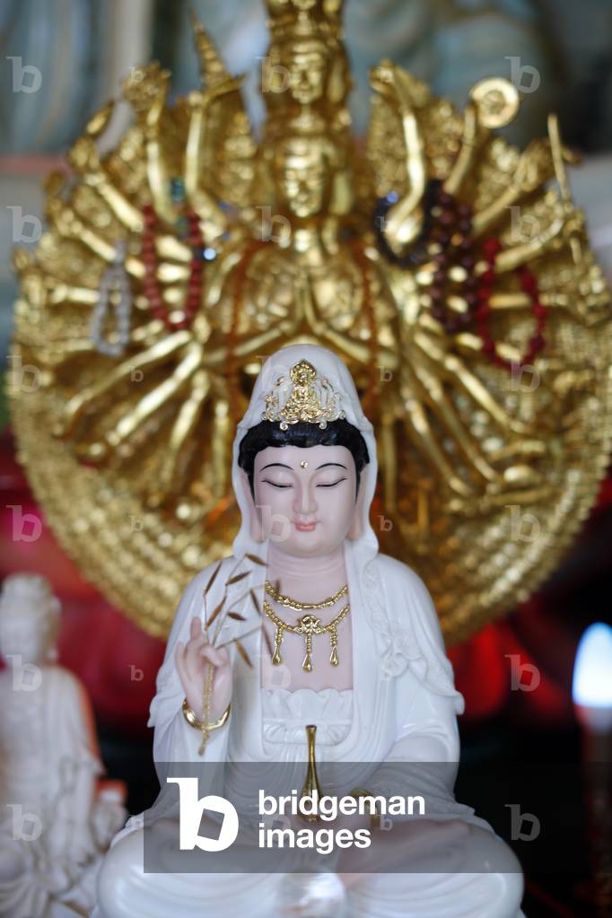 Tu An Buddhist temple.  Quan Am bodhisattva of compassion or goddess of Mercy. (photo)