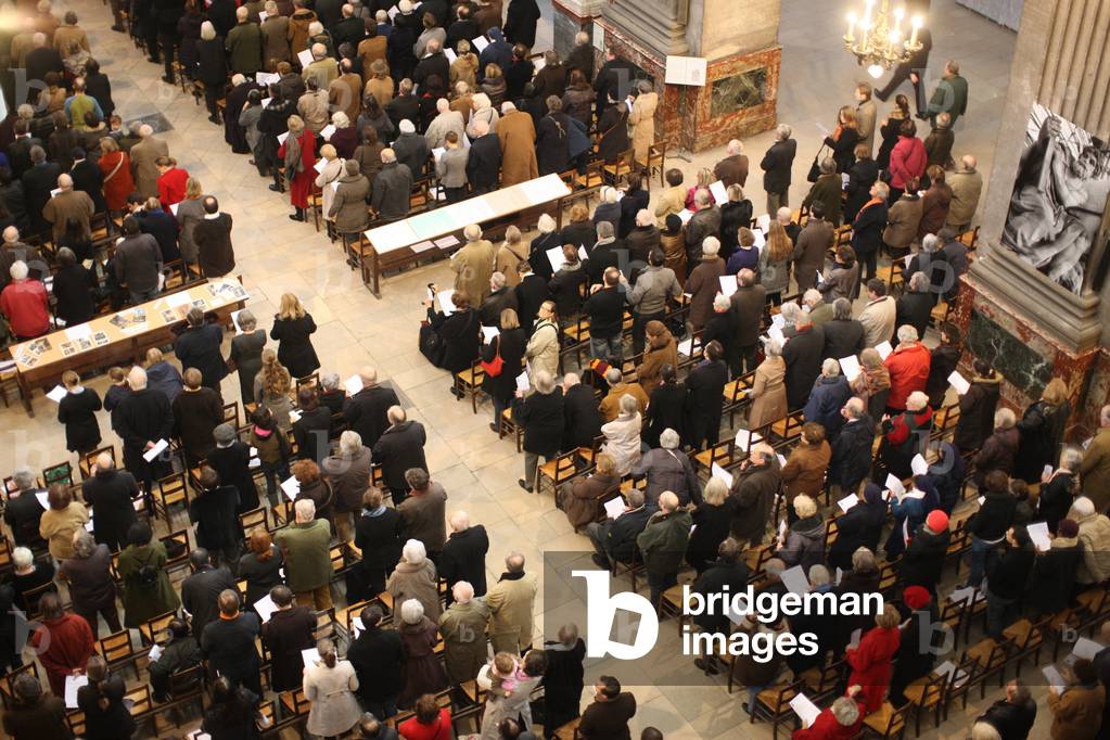 Catholic mass. St Sulpice church. Paris France