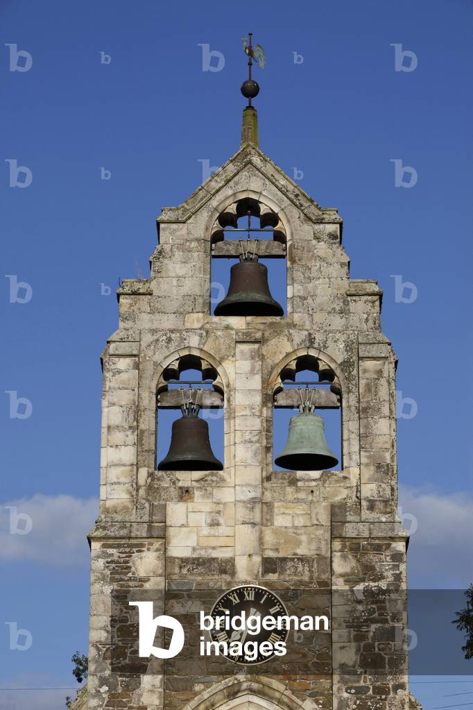 Cornwall church spire, Tresilian, Grande-Bretagne