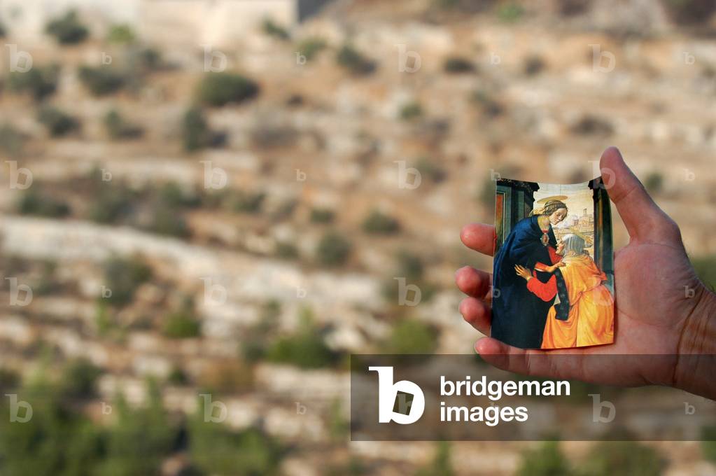Christian image of the Visitation in Ain Kerem Ain-Karim Israel