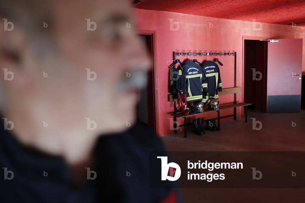 Fire department.  Firefighter.  French Sapeurs Pompiers.  France.