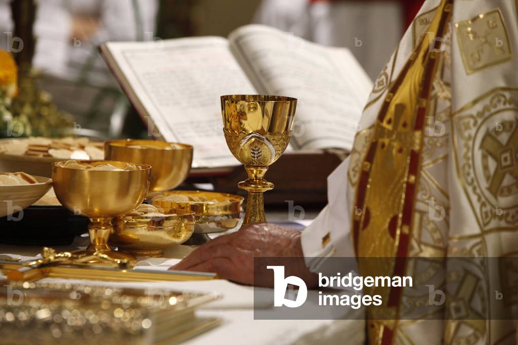 Easter vigil in St Thomas Chaldean church, Sarcelles, France