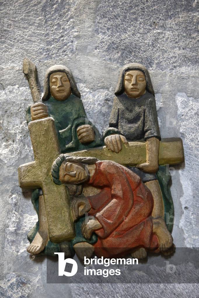 Notre Dame d'Orcival basilica, Orcival, France, Station of the cross (photo)