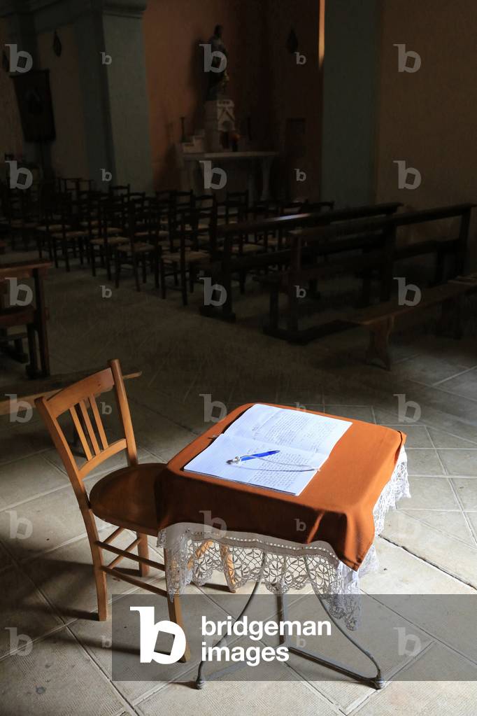 Register in a church.