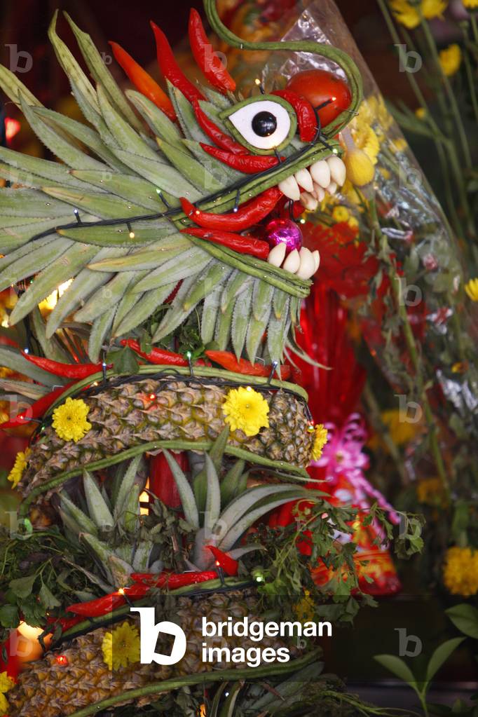 Flower & fruit dragon for the new year, Ho Chi Minh City, Vietnam